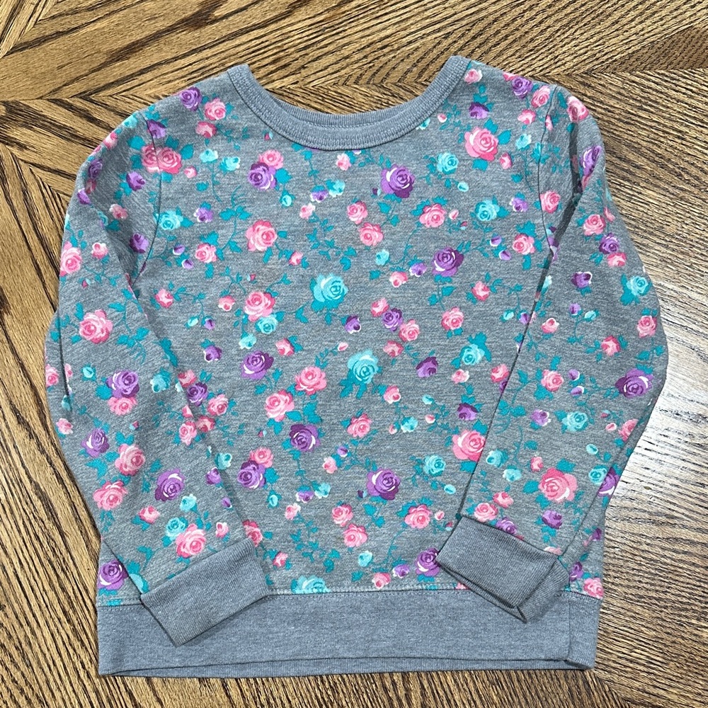 Garanimals Gray Sweatshirt with Colorful Floral Design